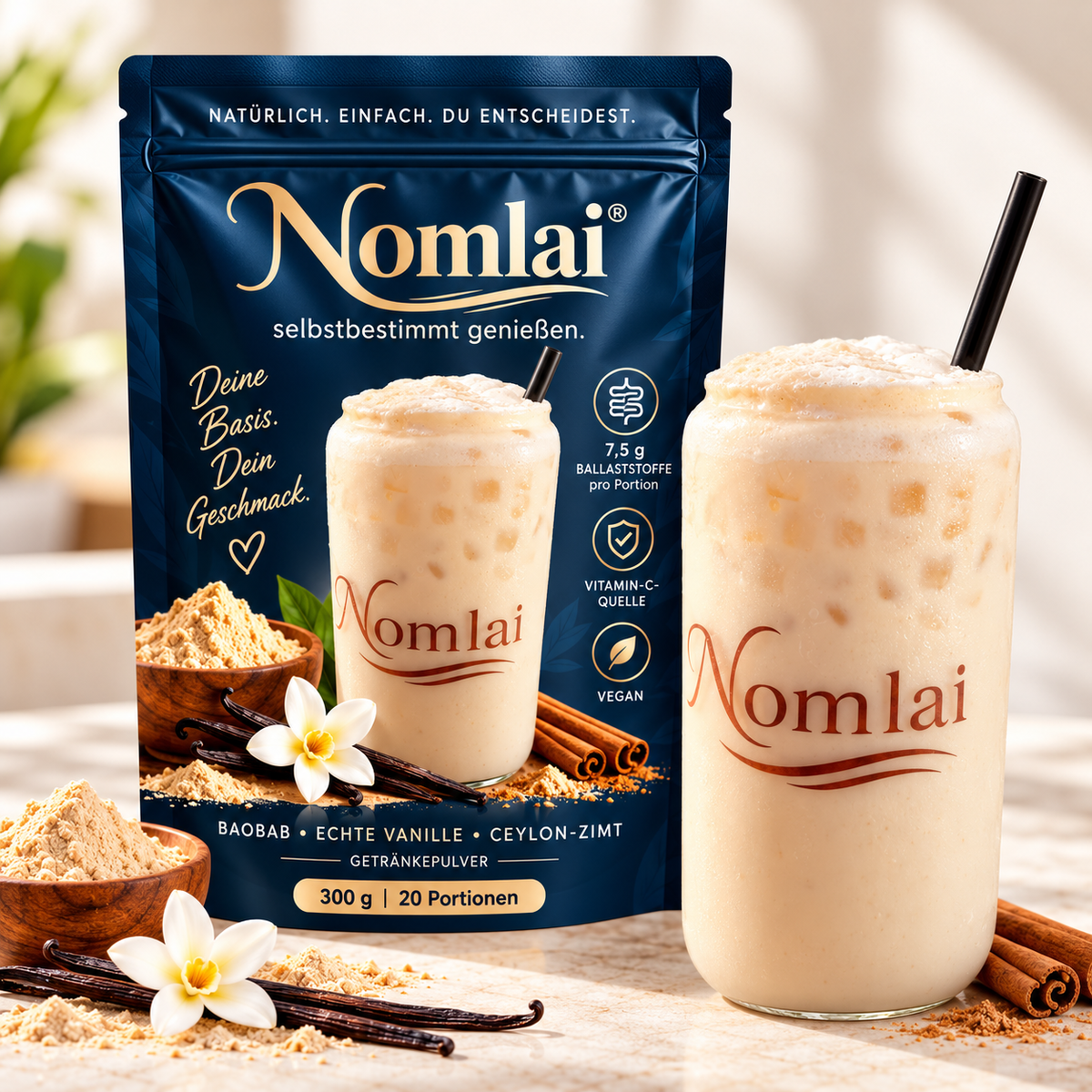 Nomlai® Natürliches Getränkepulver 300g - 20 Portionen à 15 g